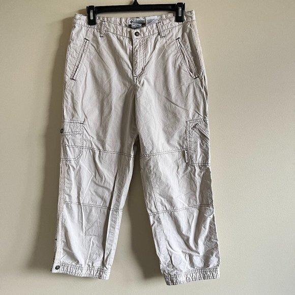 COLUMBIA CARGO PANTS ANKLE CAPRI WOMENS SIZE 6 POCKETS HIKING ATHLETIC - Picture 1 of 10